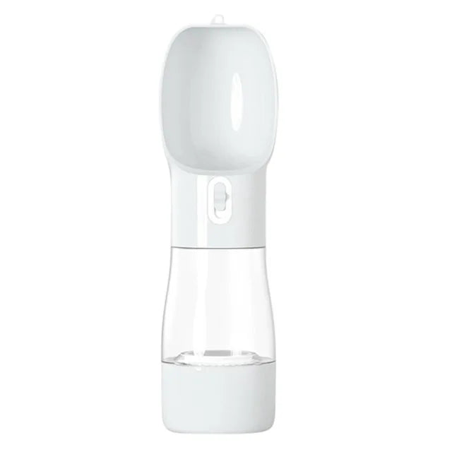 Pet Travel Water Bottle With Food Dispenser