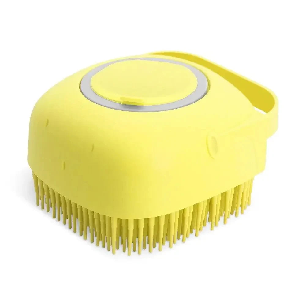 Pet Bath Soap-Dispensing Massage Brush
