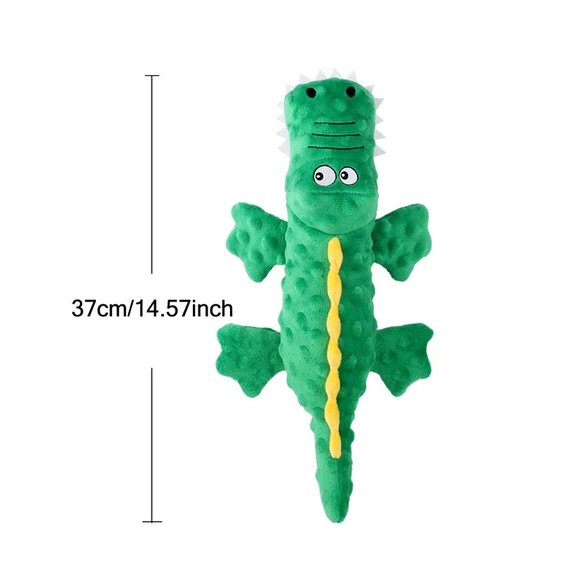 Plush Crocodile Interactive Dog Toy