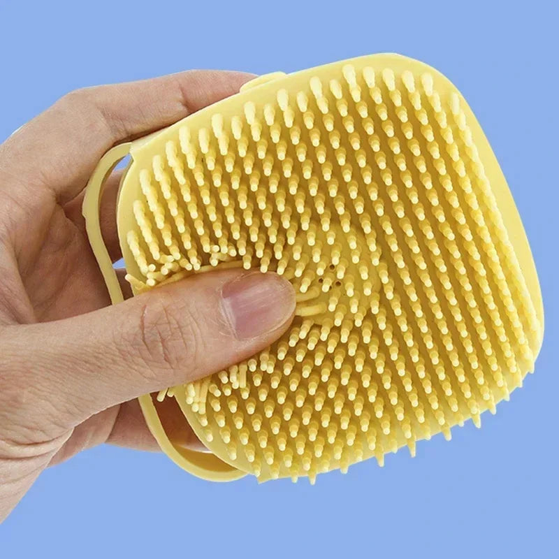 Pet Bath Soap-Dispensing Massage Brush