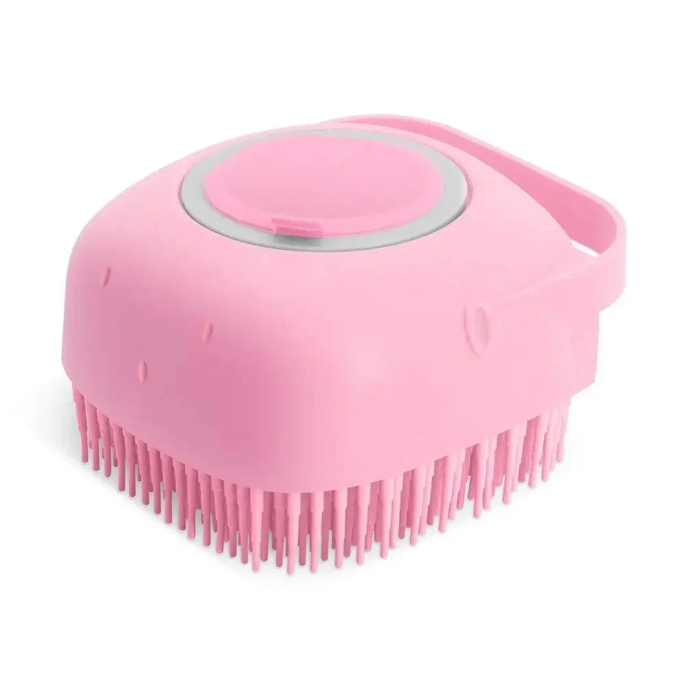 Pet Bath Soap-Dispensing Massage Brush