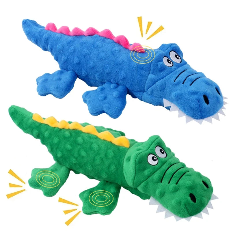 Plush Crocodile Interactive Dog Toy