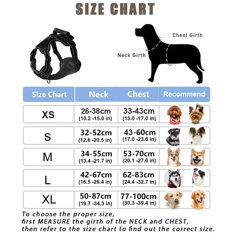 Breathable No-Pull Reflective Dog Harness Vest